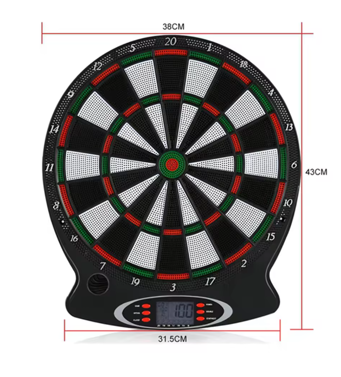 Dartscheibe elektronisch Set LCD Display Darts 6 Pfeile Profi Dartboard