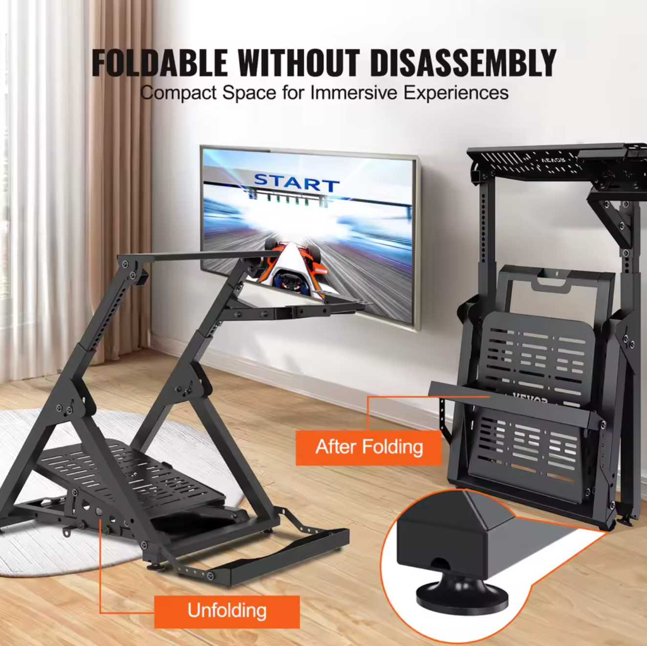 Racing Lenkradständer Universalbasis kompatibel mit Logitech & Thrustmaster