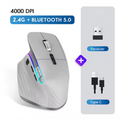 PC Kabellose Maus Kabellos Gaming Maus Bluetooth RGB 2.4Ghz Ergonomisch