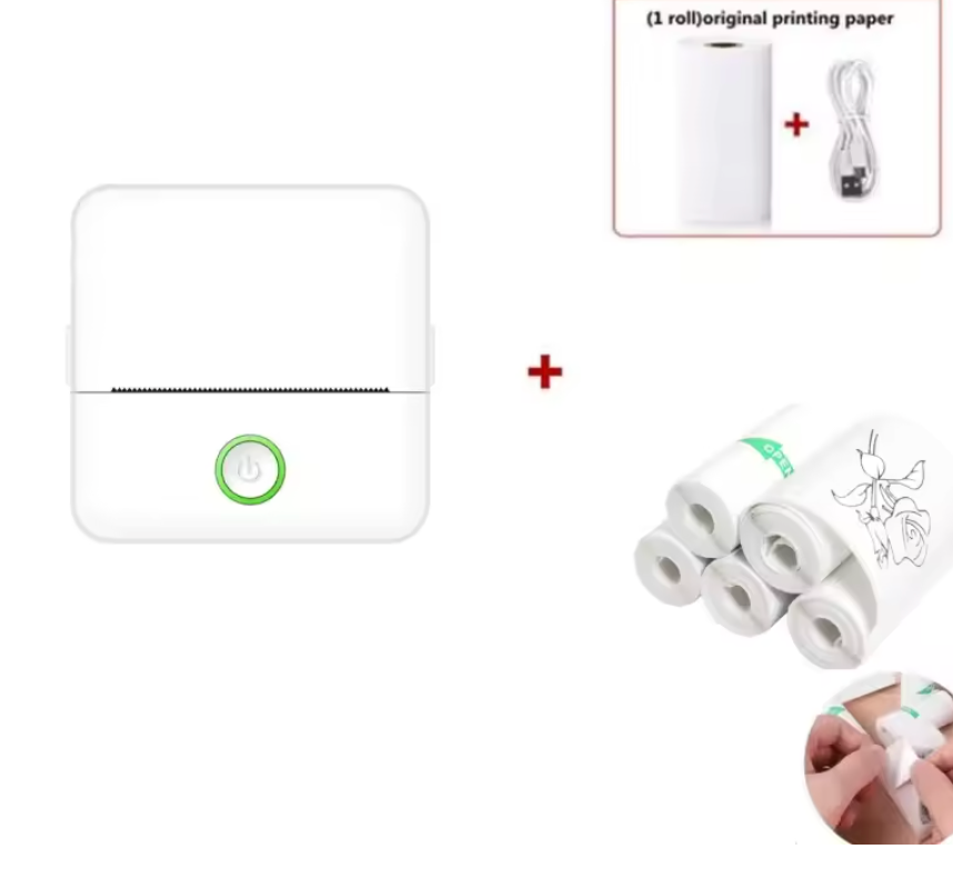 Mini Drucker Handy Bluetooth Fotodrucker Sticker Drucker Thermodrucker