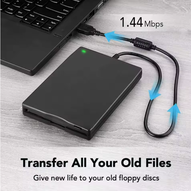 USB Diskettenlaufwerk externes Disketten Laufwerk 3.5 Zoll Disketten 1,44Mb
