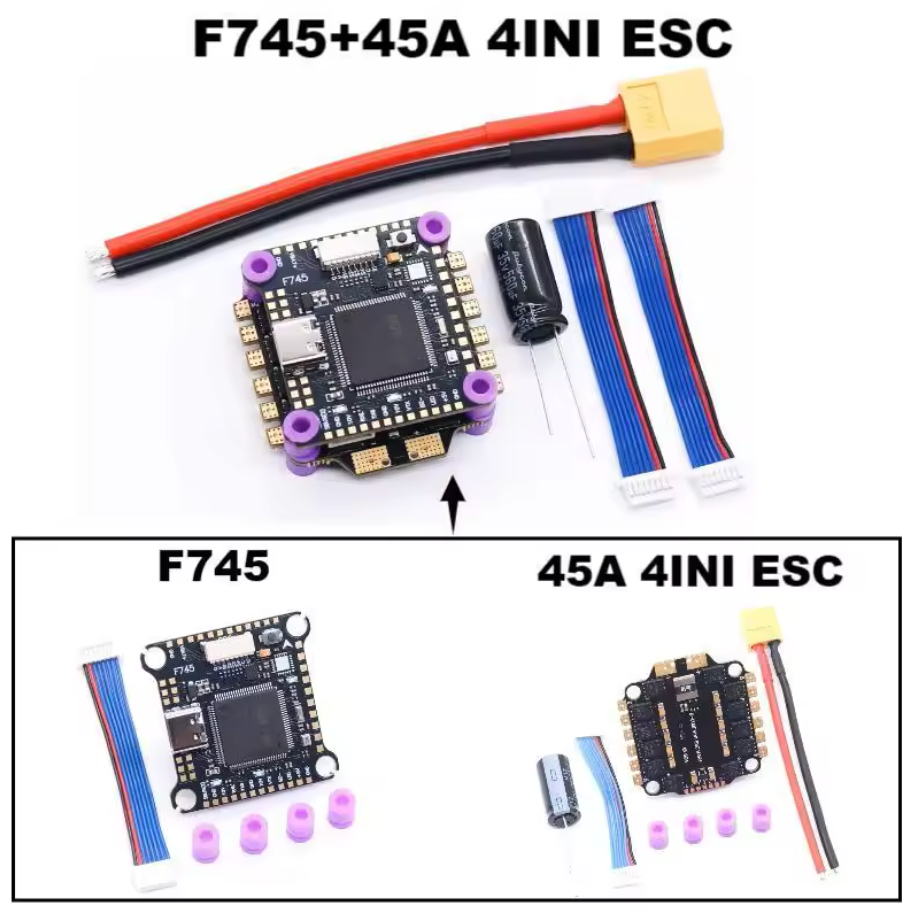 F722 Flight Stack Flugcontroller 45A 60A 4in1 ESC für Betaflight F745 Stack
