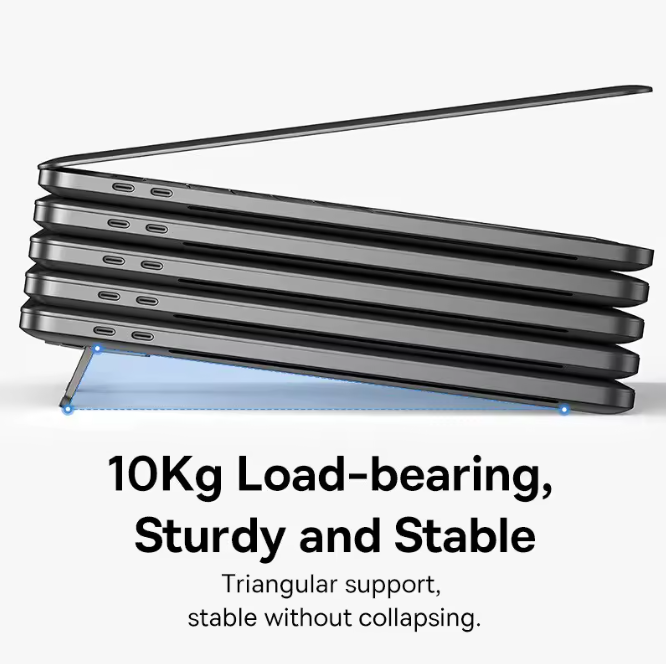 Baseus Laptop Ständer Laptophalter 2 Standfüße klappbar Universal grau silber