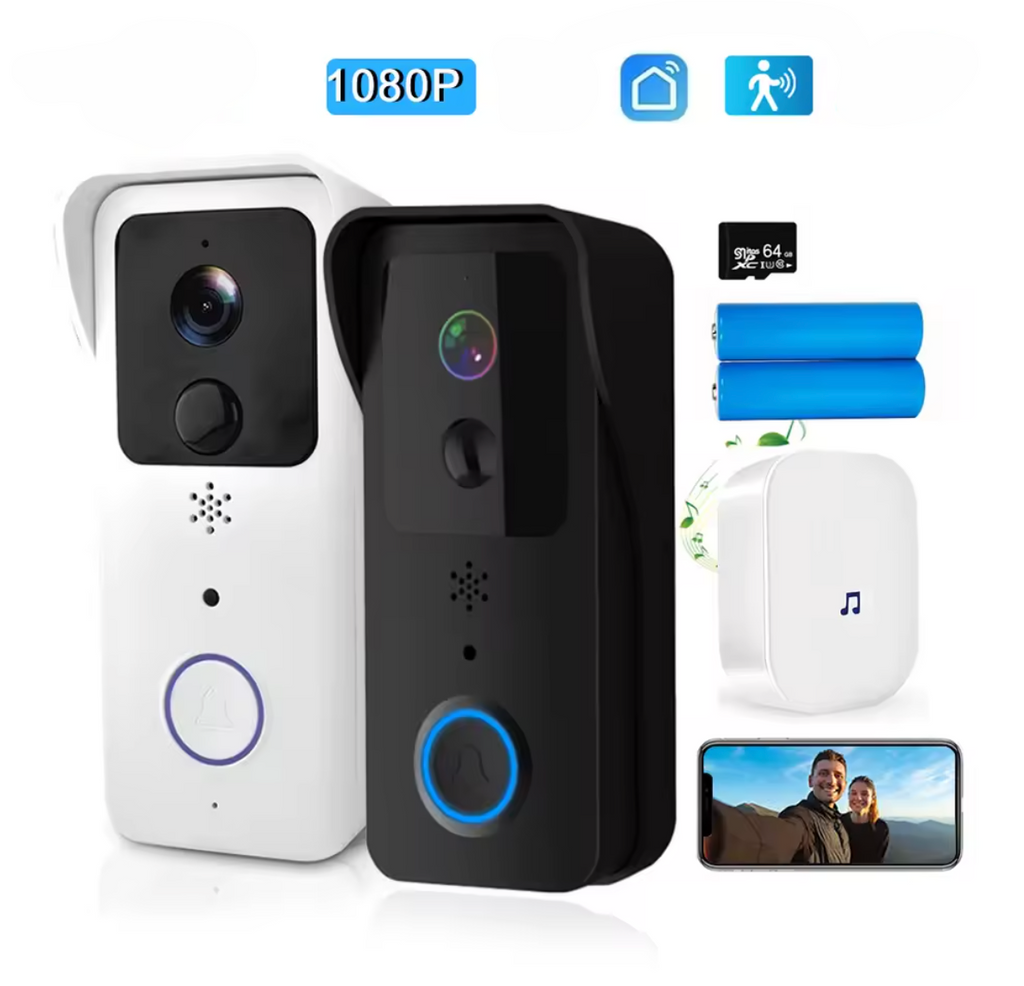 Video Türklingel WiFi Wlan 2,5G 1080p Smart Türklingel Kabellose Klingel