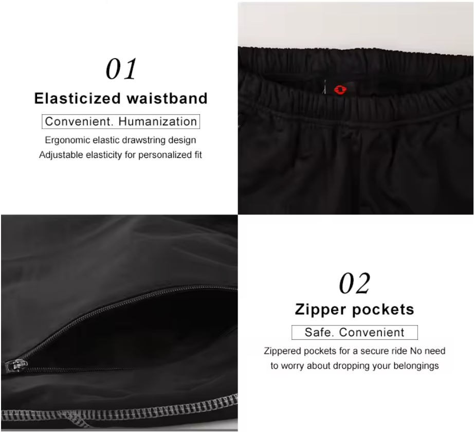 Herren Winter Radhose Radfahren Wasserresistent Fahrradhose Winterhose