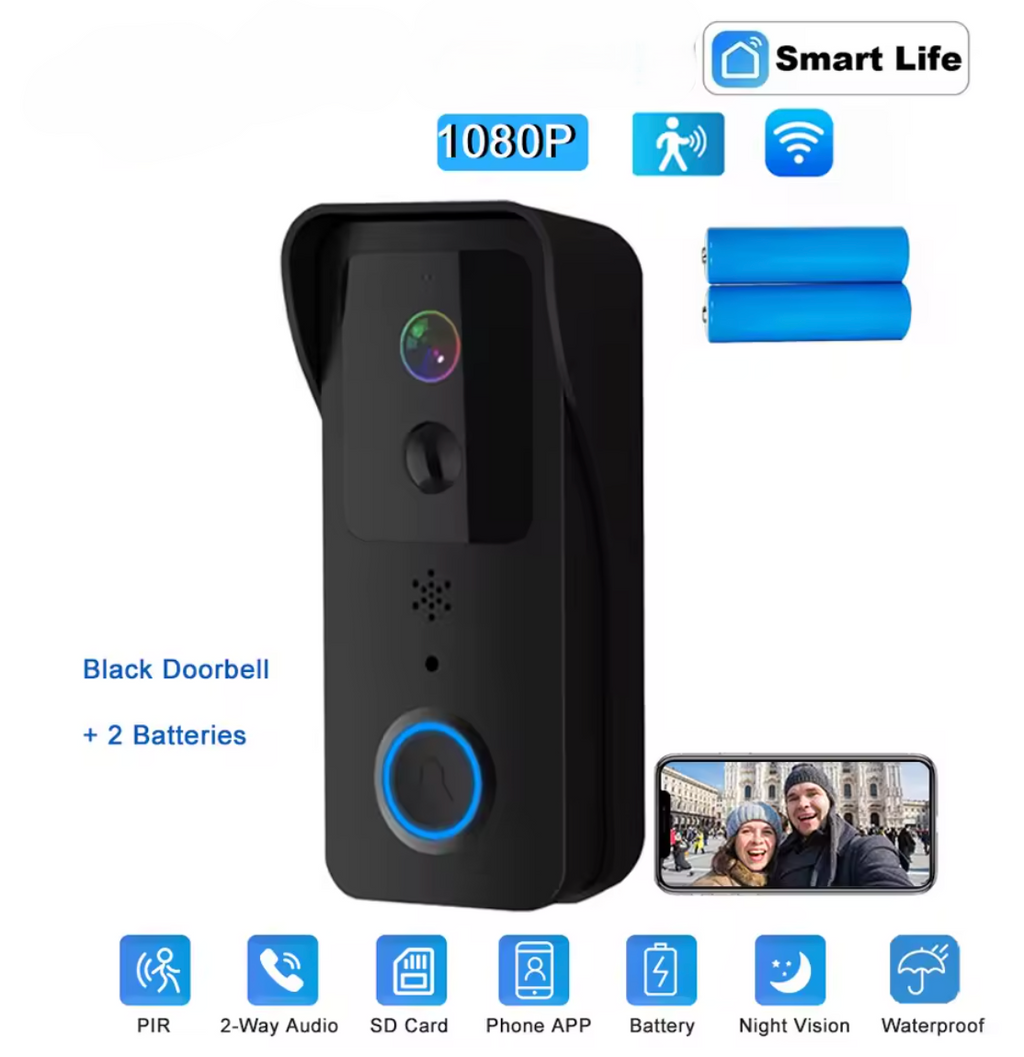 Video Türklingel WiFi Wlan 2,5G 1080p Smart Türklingel Kabellose Klingel