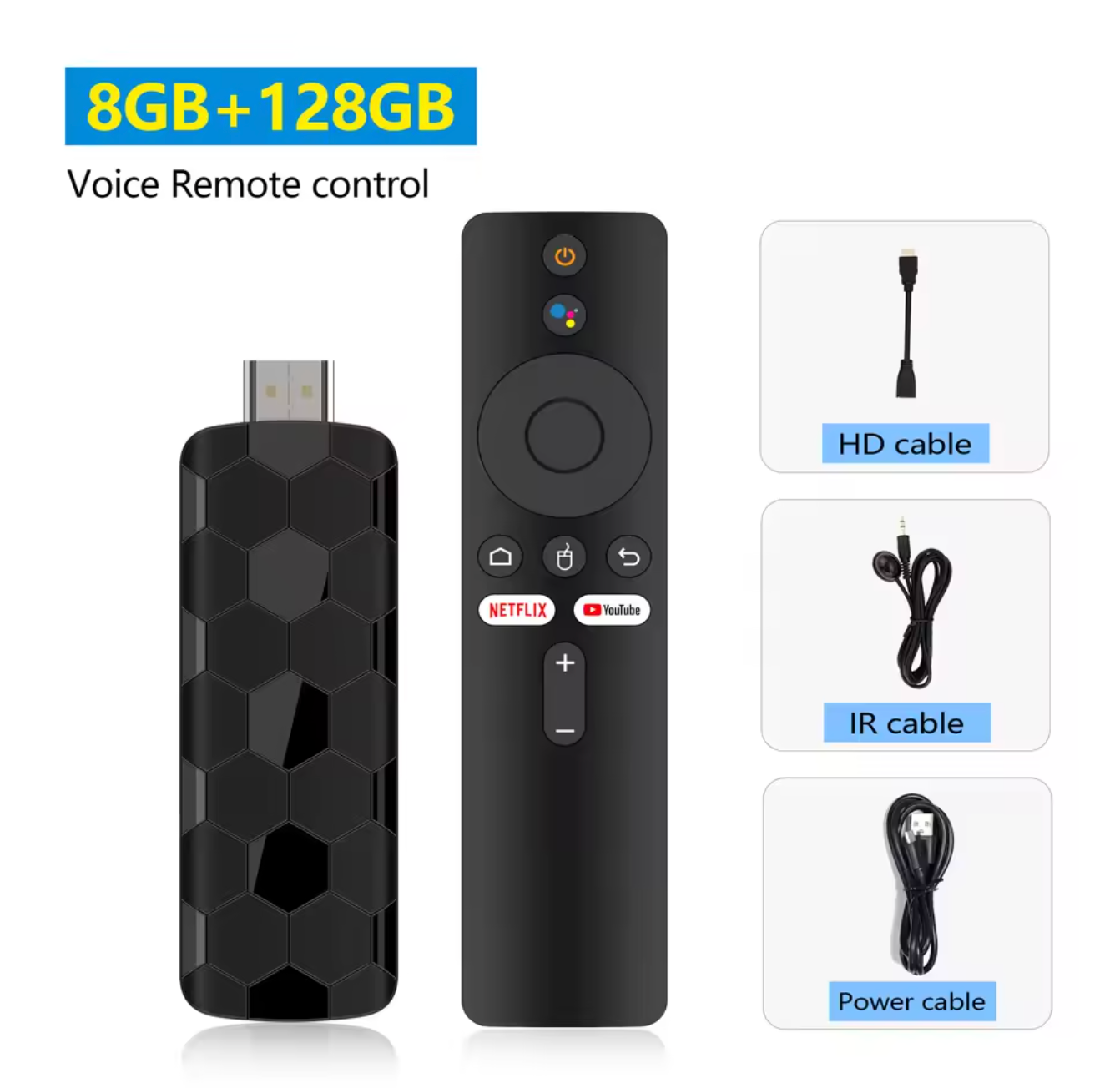 Android Smart TV Stick Ultra HD 4K 8GB 128GB Media Player WLAN LAN Smart TV Box