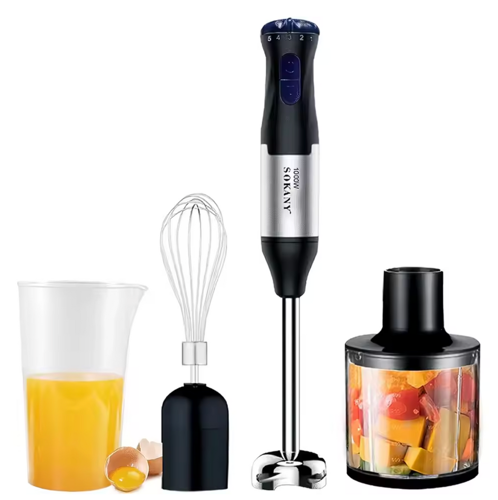 Stabmixer Handmixer Hand Rührer Mixer Handrührgerät mit Zubehör Zerkleinerer