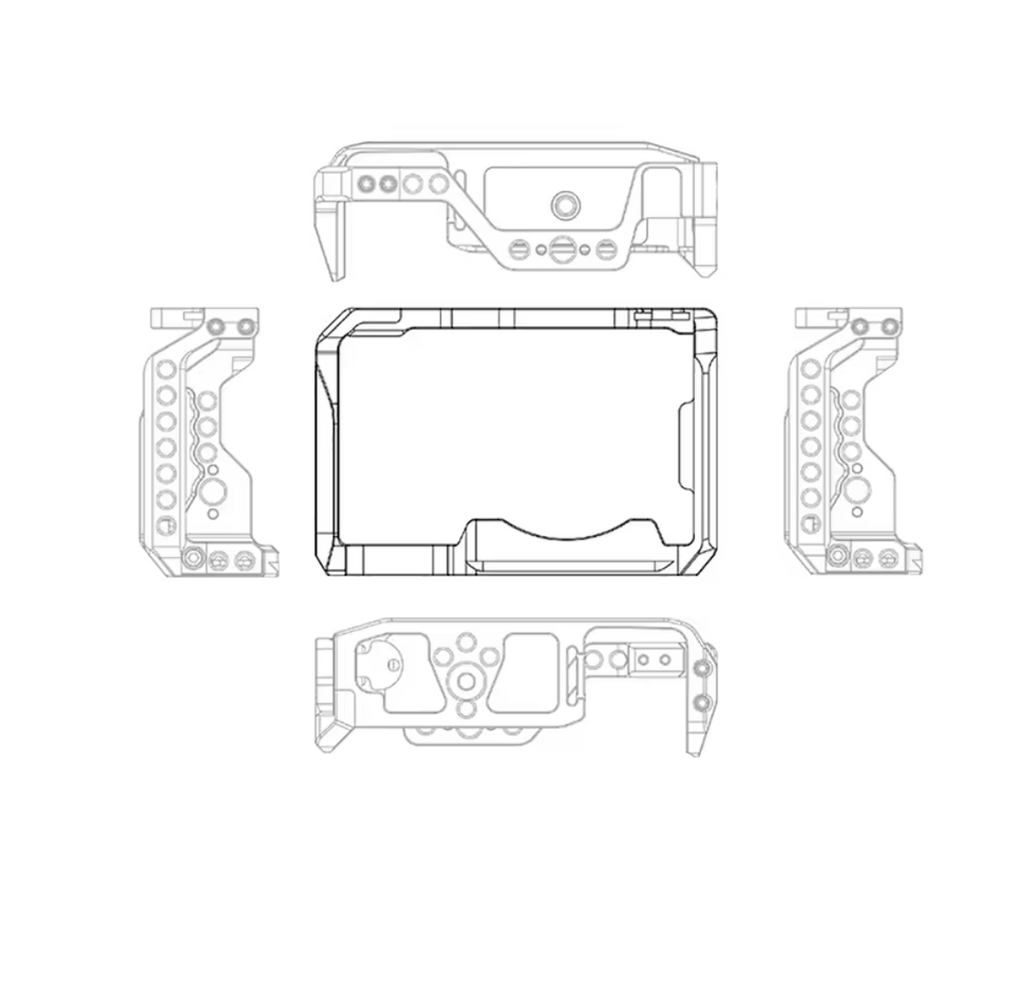 Kamera Käfig für Sony A6700 Full Cage für Sony Alpha 6700 Rig Aluminium