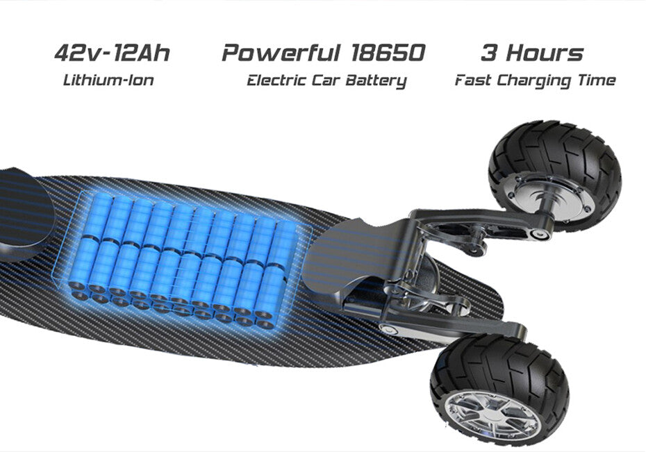 Teamgee H9V Behemoth Electric Skateboard Off Road Longboard Dual 600w Motor