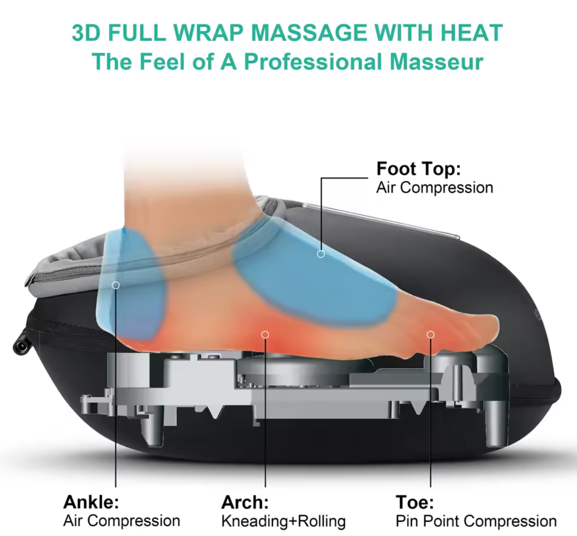 Fußmassagegerät mit Wärmefunktion Fussmassagegerät zur Muskelentspannung