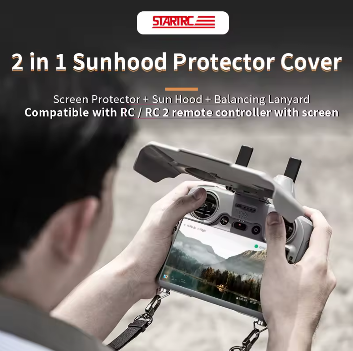 2 in 1 Schutzabdeckung und Sonnenblende für DJI RC und DJI RC 2 StartRC
