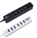 USB HUB 3 Port Adapter mit MicoSD & SD-Kartenleser Laptop/PC/Macbook Schwarz