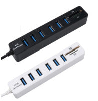 USB HUB 3 Port Adapter mit MicoSD & SD-Kartenleser Laptop/PC/Macbook Schwarz
